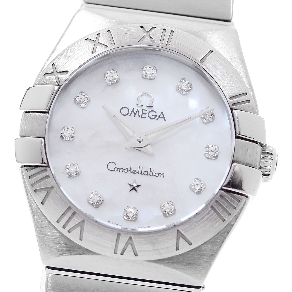 ゼロ OMEGA 123.10.24.60.55.002 コンステレーション 12P金剛石 甲殻文字記号盤 石英 レディース _958794【中古】