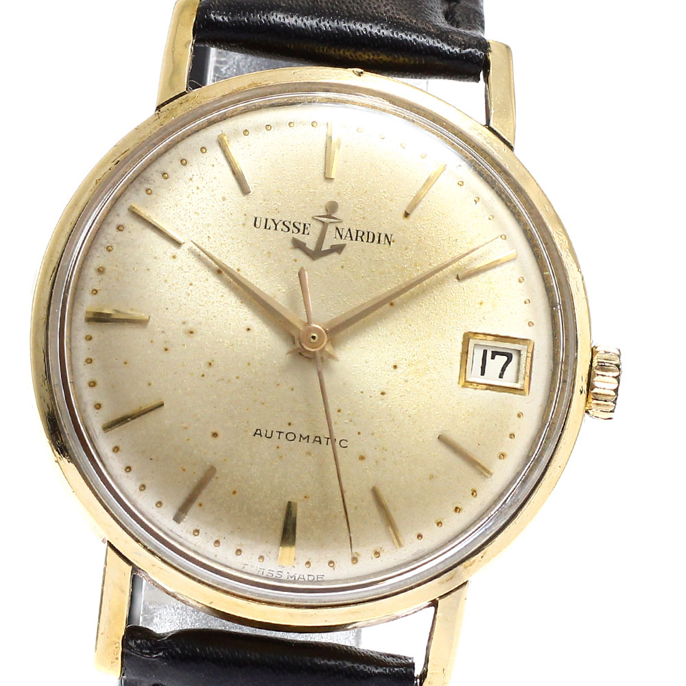 訳あり ユリス・ナルダン Ulysse Nardin K18YG cal.N74 自動小銃一巻き メンズ _959572【中古】