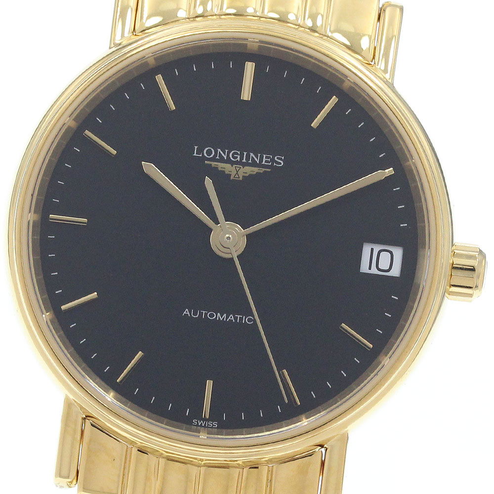 ロンジン LONGINES L4.322.2.52.8 プレザンス デイト 自動小銃一巻き レディース 良品 箱・お墨付き付き添い人_959926【中古】