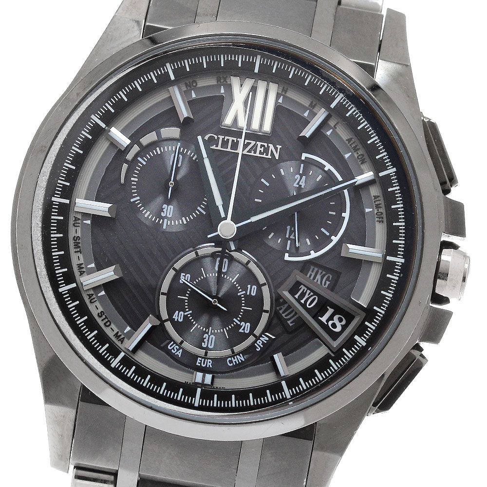 シチズン CITIZEN BY0094-79E/H610-T019412 アテッサ エコ運転 25周年祝するひな形 ソーラー電磁波 メンズ _961211【中古】