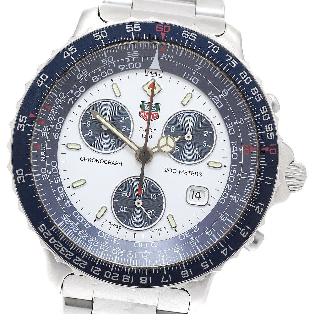 タグホイヤー TAG HEUER 530.806K パイロット デイト クロノグラフ クォーツ メンズ 良品 _961278【中古】|CLOSER