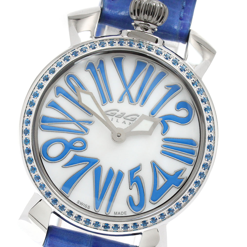 ガガミラノ GaGa MILANO 6025.04 マヌアーレ35MM 石英 レディース 未当てはめる品 _947053【中古】