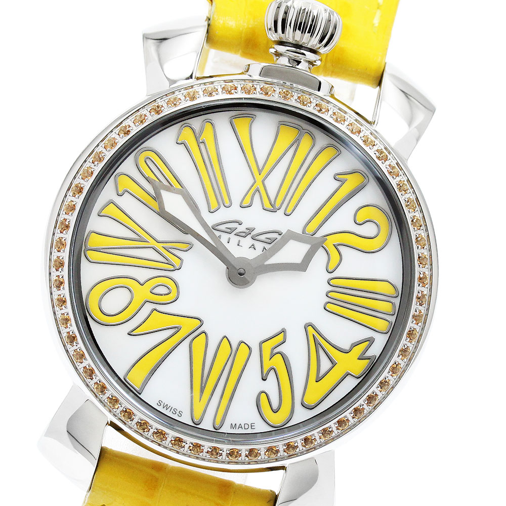 ガガミラノ GaGa MILANO 6025.06 マヌアーレ35MM 石英 レディース 極美品 _947068【中古】