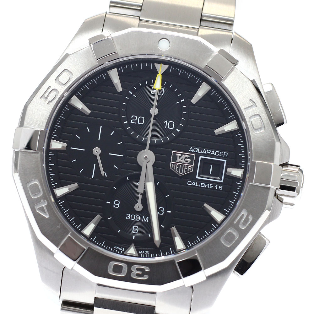 訳あり タグホイヤー TAG HEUER CAY2110.BA0927 アクアレーサー キャリバー16 クロノグラフ 自動小銃一巻き メンズ 箱・お墨付き付き添い人_951131【中古】