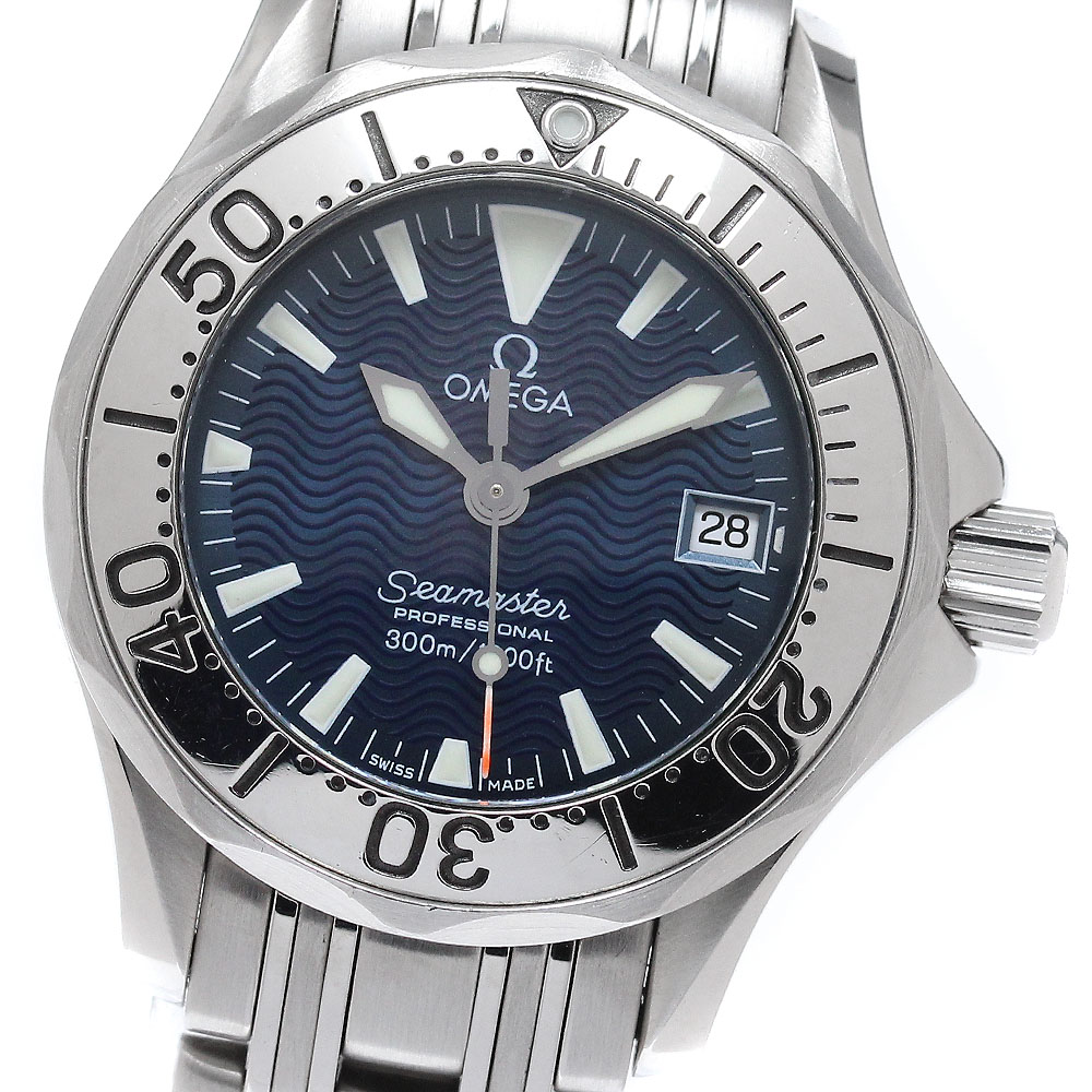 ゼロ OMEGA 2584.80 シーマスター300 ジャックマイヨール デイト 石英 レディース _954059【中古】