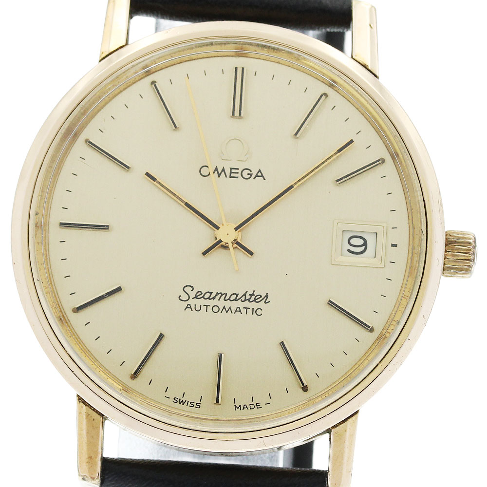 ゼロ OMEGA 166.0202 シーマスター デイト キロカロリー.1012 自動小銃一巻き メンズ _951615【中古】