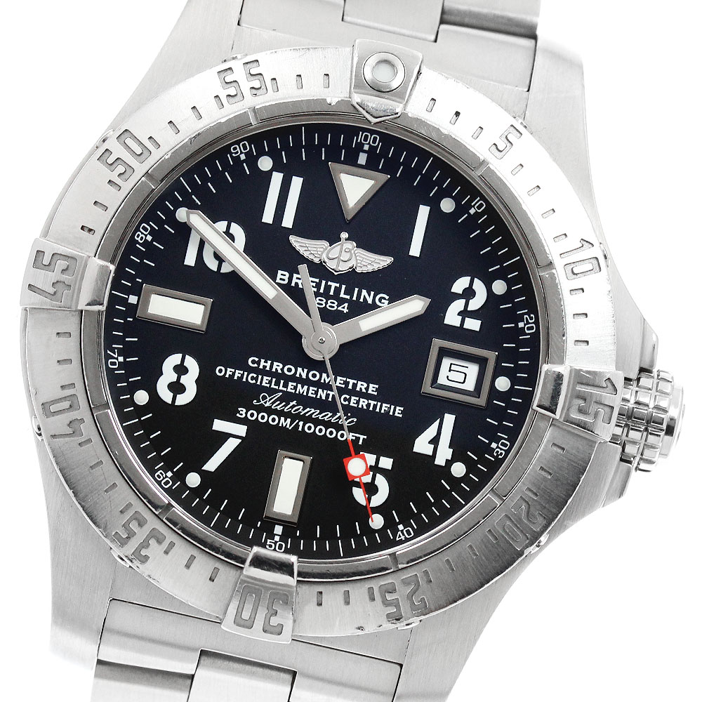 ブライト輪っか BREITLING A17330 アベンジャー シーウルフ デイト 自動小銃一巻き メンズ _957890【中古】