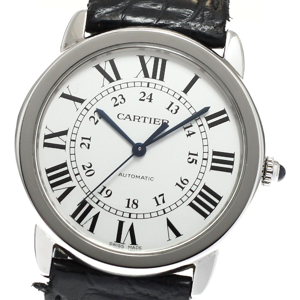 カルティエ CARTIER WSRN0013 ロンドソロ MM 自動小銃一巻き ボーイズ _960393【中古】