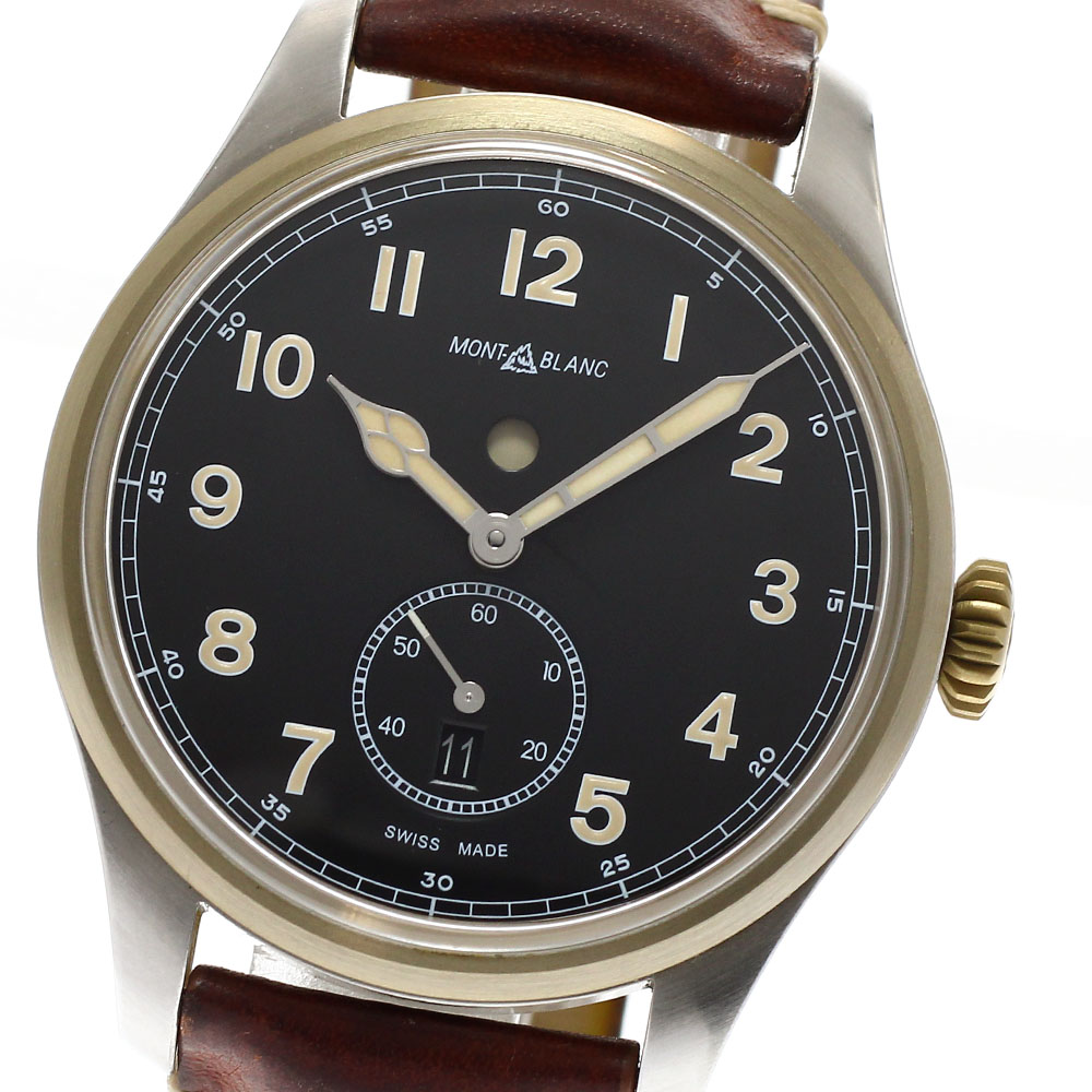 モンブラン MONTBLANC 116479 1858 オートマティック デュアル一時停止 恒星日＆ナイト爵 自動小銃一巻き メンズ 箱・御墨付き付き添い人_961604【中古】