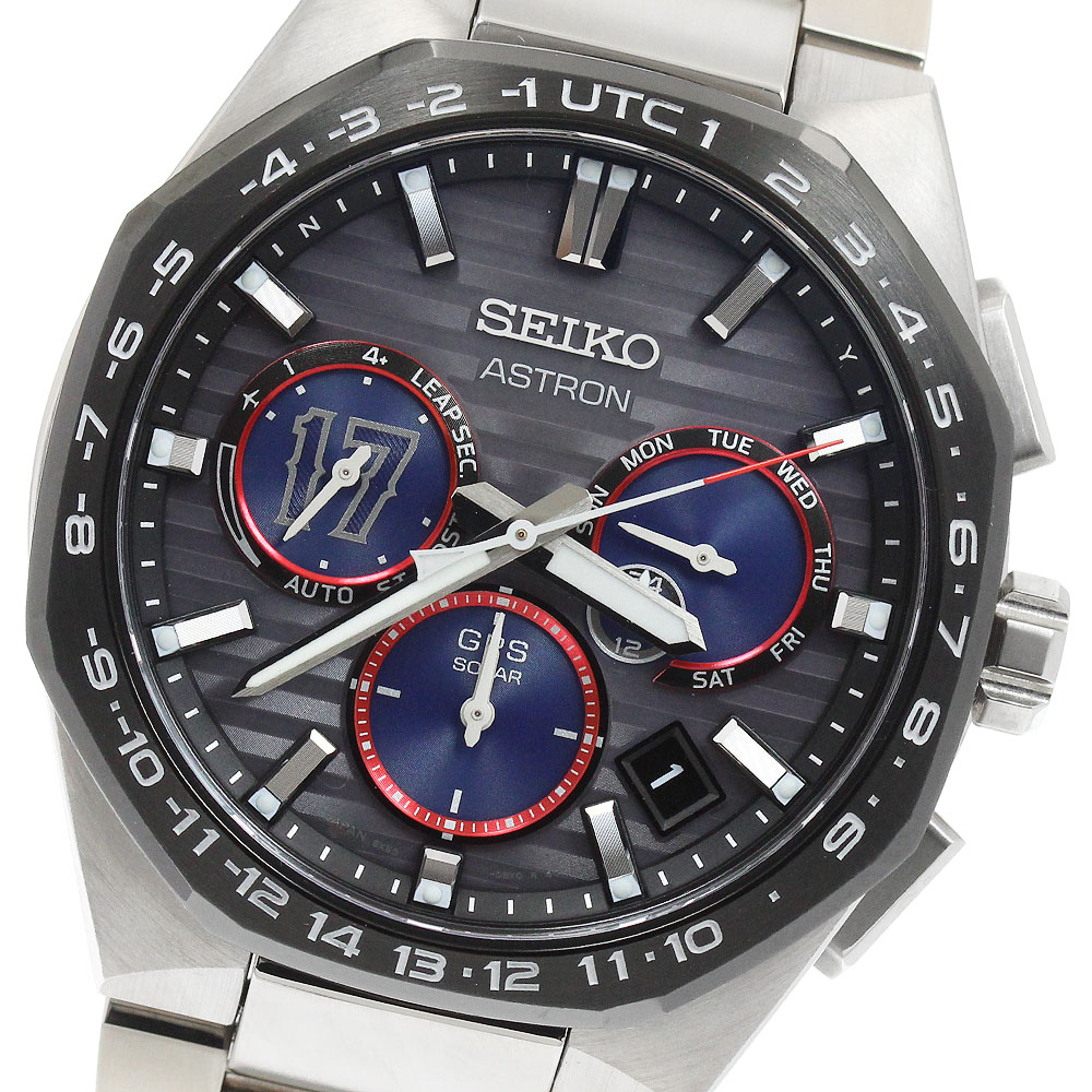 セイコー SEIKO SBXC141/5X53-0CF0 アストロン ネクスター 大谷翔平 2023 クロノグラフ ソーラー電磁波 メンズ 美品 箱・御墨付き付き添い人_956533【中古】