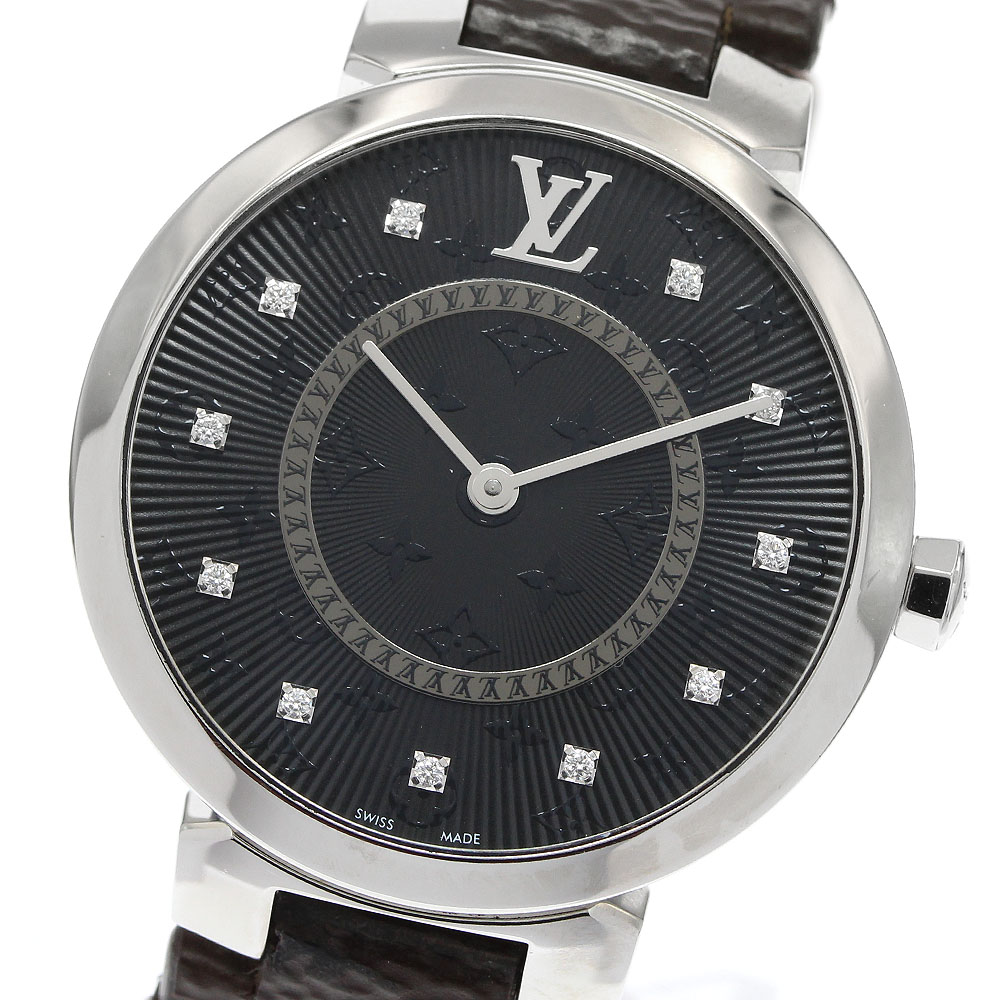 ルイ・ヴィトン LOUIS VUITTON QA144 タンブールか細いMM 11P金剛石 石英 レディース _960224【中古】