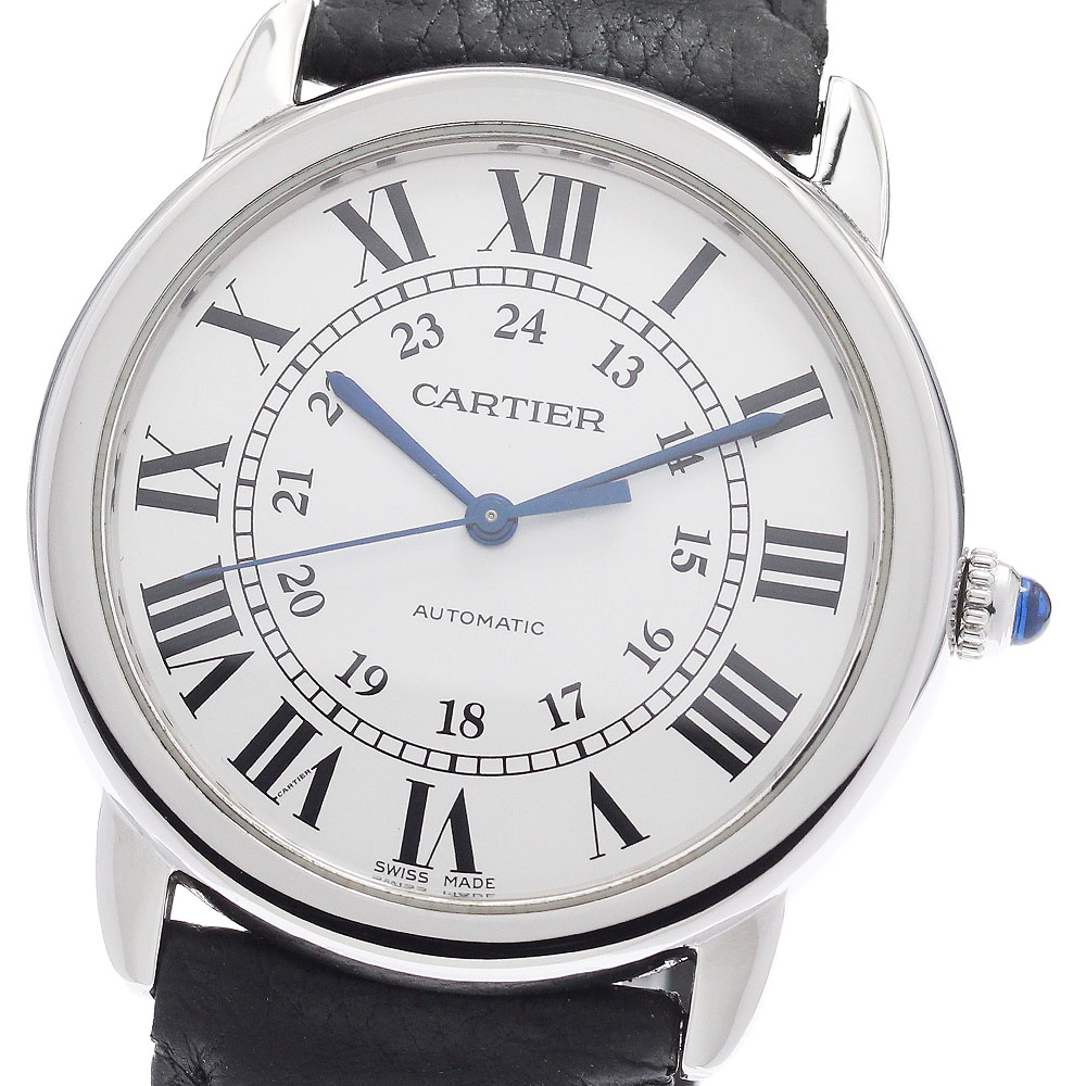 カルティエ CARTIER WSRN0021 ロンドソロ ドゥ カルティエ 36粍 自動小銃一巻き メンズ _960391【中古】