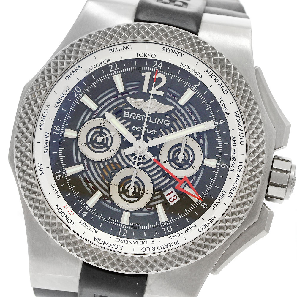 ブライト輪っか BREITLING EB0432 ベンお盆 GMT 点火装置上半身 クロノグラフ 自動小銃一巻き メンズ _960648【中古】