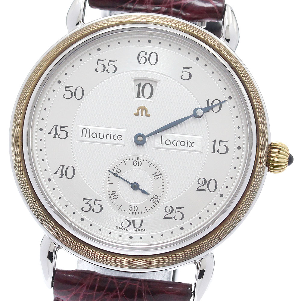 モーリスラクロア MAURICE LACROIX 28505-1601 お師匠さん天下太平 ジャンピングアワー 手一巻き メンズ 良品 お墨付き付き添い人_961388【中古】