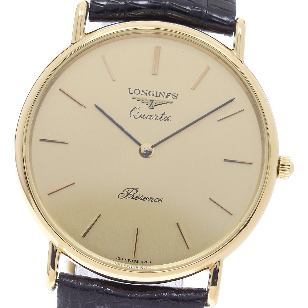 ロンジン LONGINES プレザンス 石英 メンズ 内箱付き添い人_961450【中古】