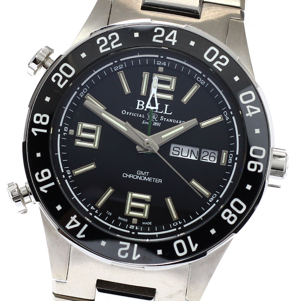 ボールウォッチ BALLWATCH DG3030B 読み込む御師匠さん 米国海兵隊員 GMT デイデイト 自動小銃一巻き メンズ 箱・御墨付き付き添い人_961581【中古】