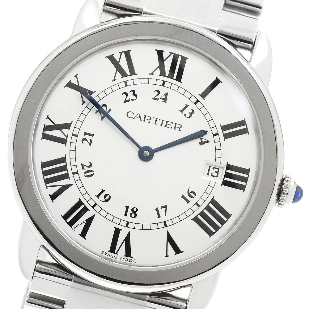 カルティエ CARTIER W6701005 ロンドソロ LM デイト 石英 メンズ _961937【中古】