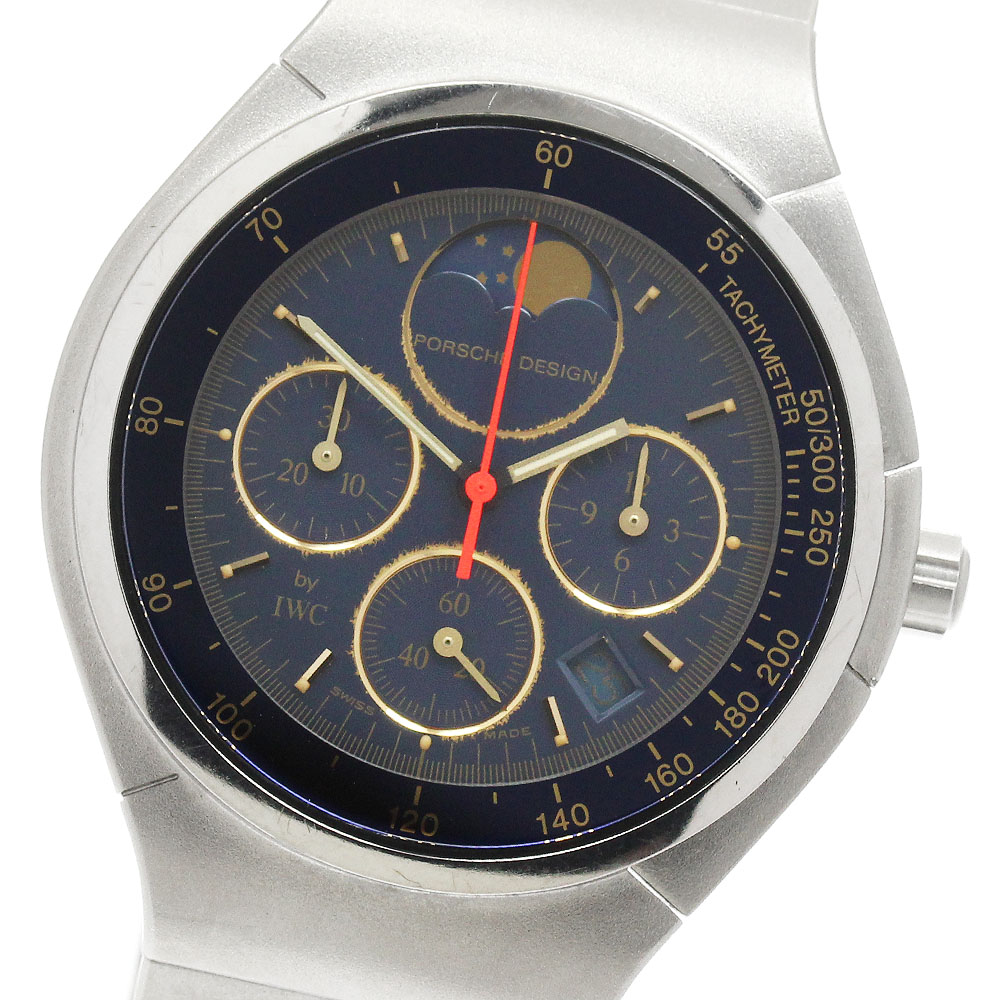 ポルシェひな形 Porsche Design IW374501 by IWC お月さま位相角 クロノグラフ 石英 メンズ お墨付き付き添い人_962222【中古】