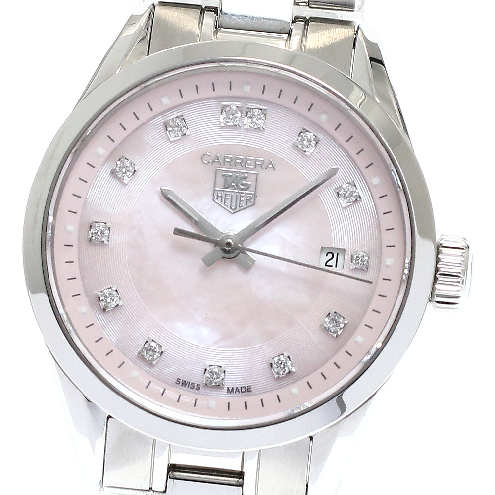 タグホイヤー TAG HEUER WV1417.BA0793 カレラ 13P金剛石 石英 レディース _948852【中古】
