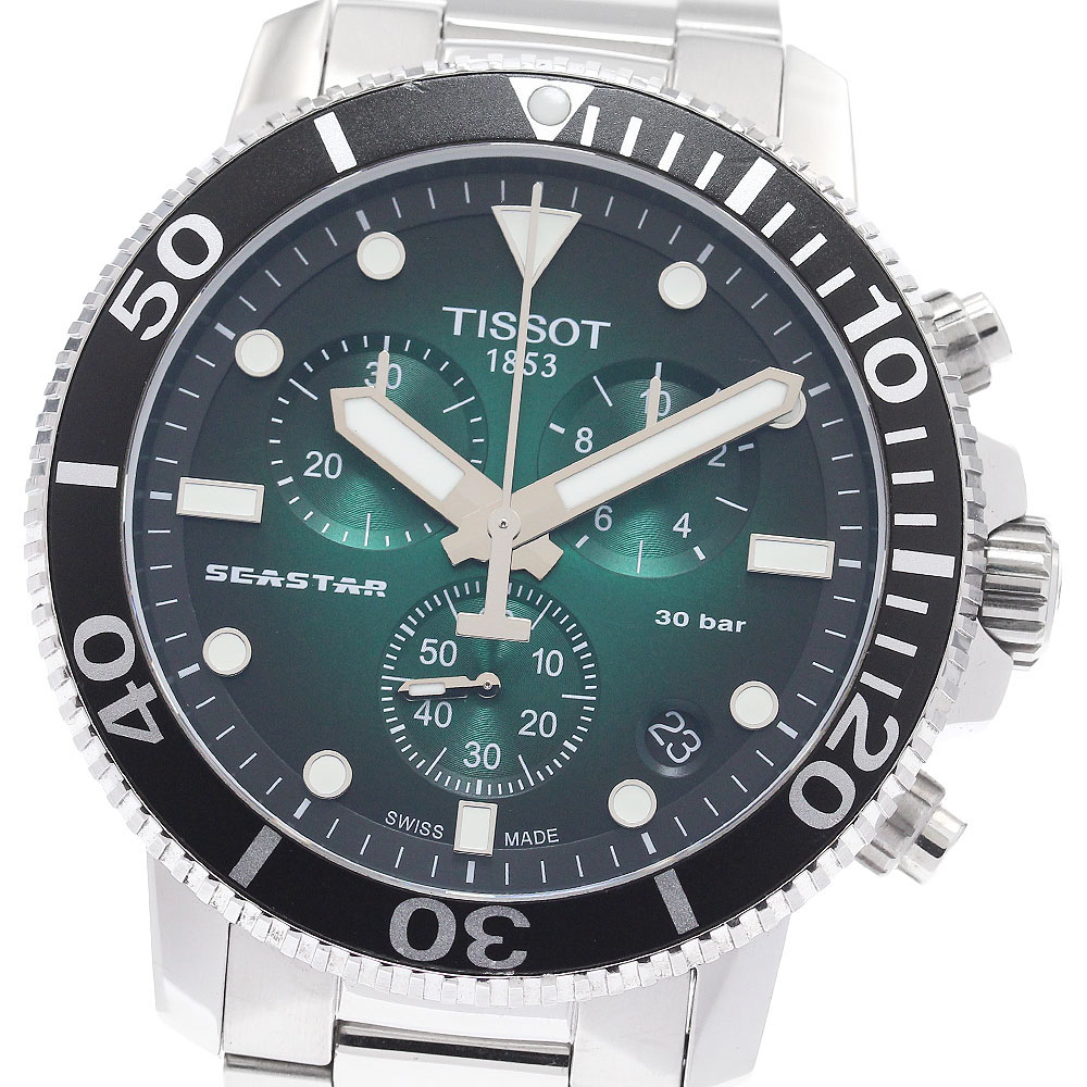 ティソ TISSOT T120.417.11.091.01 シースター1000 クロノグラフ 石英 メンズ 内箱・お墨付き付き添い人_954750【中古】