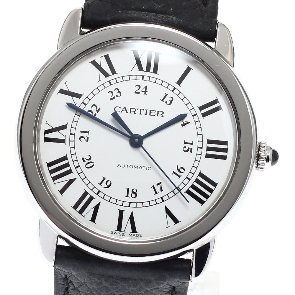 カルティエ CARTIER WSRN0021 ロンドソロ ドゥ カルティエ 36粍 自動小銃一巻き メンズ お墨付き付き添い人_960394【中古】