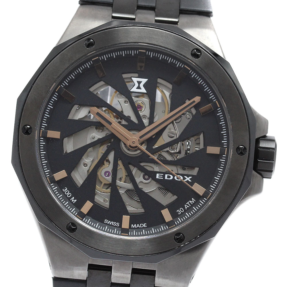 エドックス EDOX 85304 デルフィン 一風変わった 仕組みノ リミテッドエディション 自動小銃一巻き メンズ 御墨付き付き添い人_962248【中古】