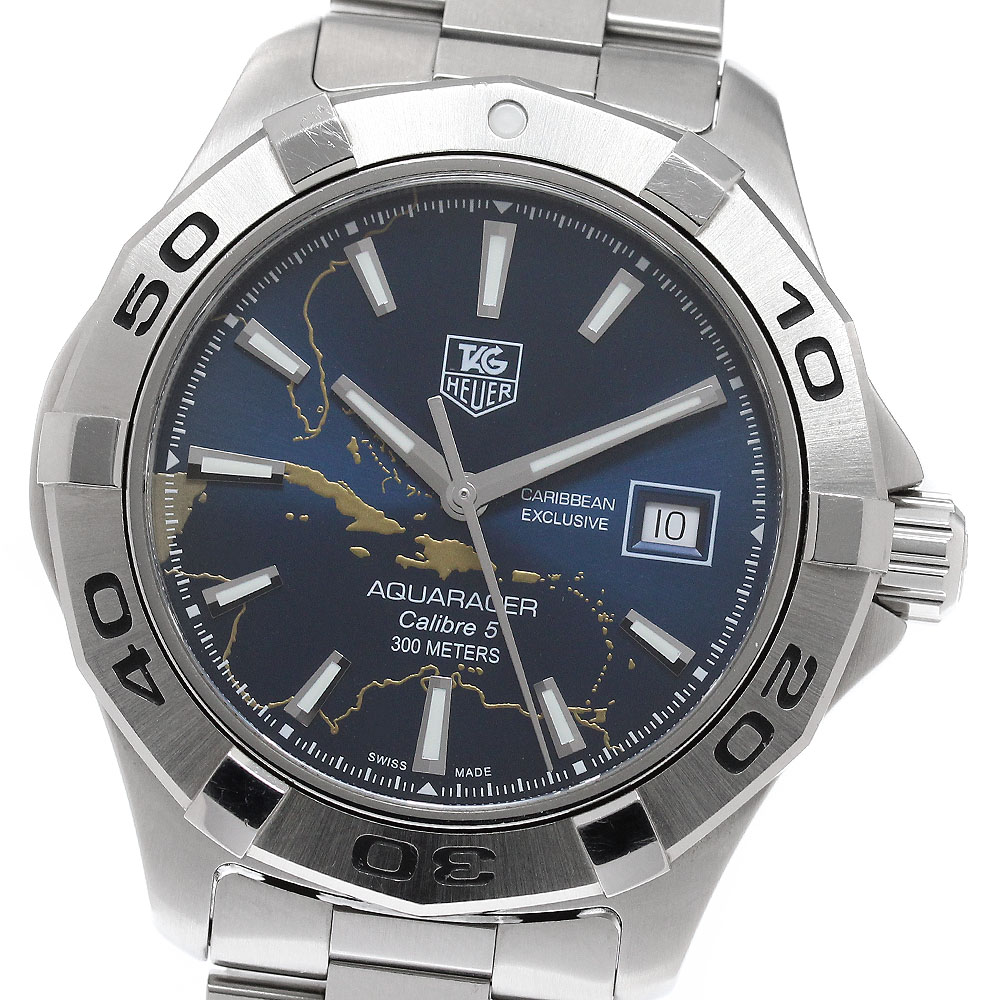 タグホイヤー TAG HEUER WAP201AG アクアレーサー カリビアン ～版 自動小銃一巻き メンズ 箱・御墨付き付き添い人_962387【中古】
