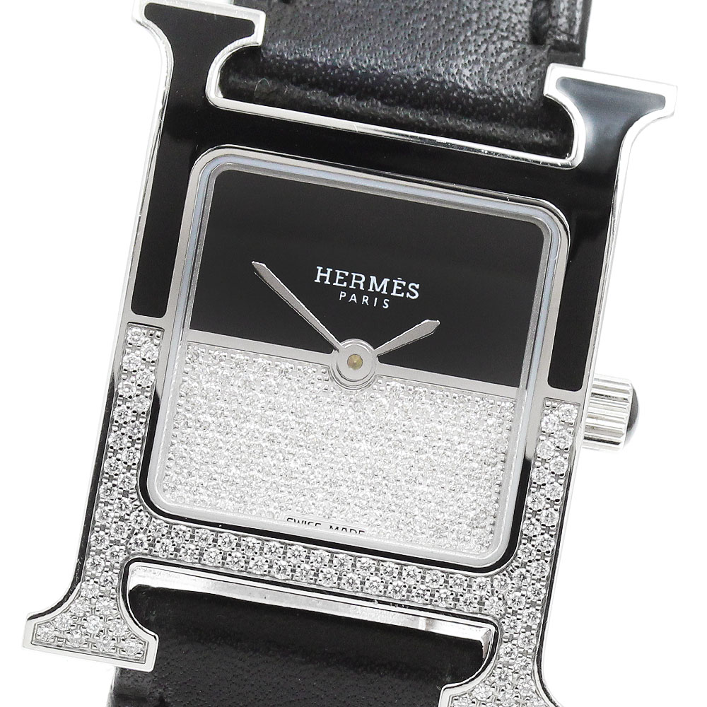 エルメス HERMES HH1.233 H御覧なさる ドゥブルジュー 石英 レディース 箱・御墨付き付き添い人_962800【中古】