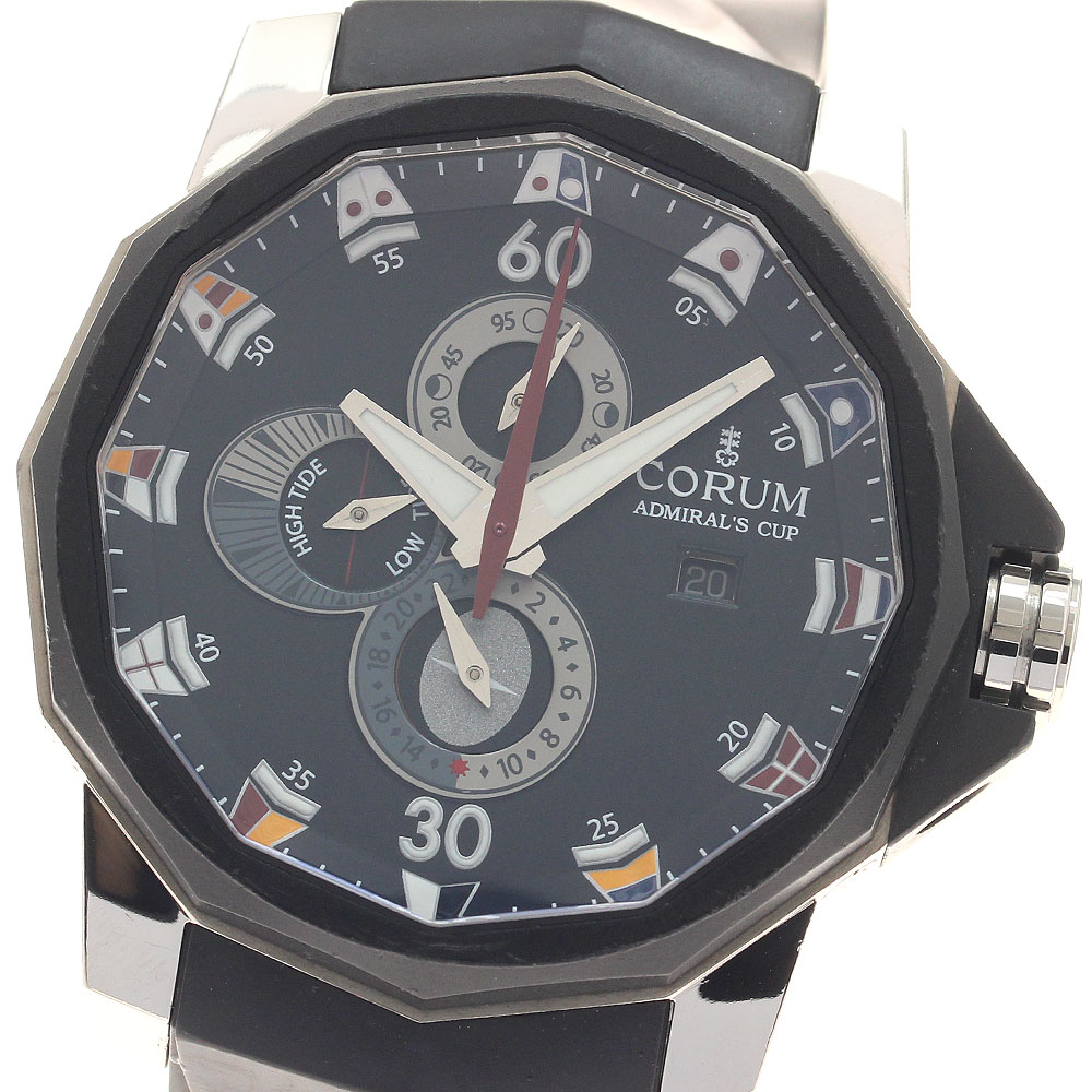 コルム CORUM 01.0005 アドミラスズカップ マレ48 お月さま位相角 自動小銃一巻き メンズ お墨付き付き添い人_951783【中古】