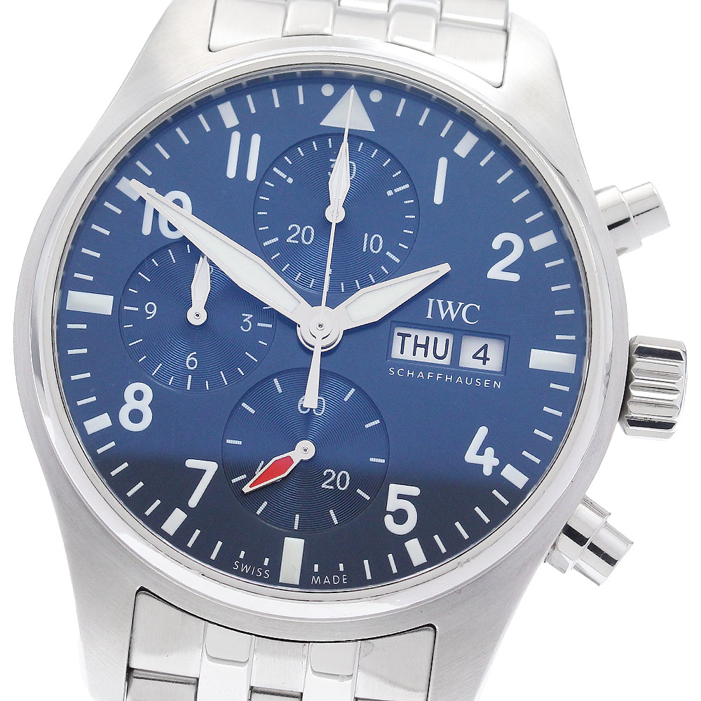 IWC IWC SCHAFFHAUSEN IW388102 パイロットウォッチ クロノグラフ 41 デイデイト 自動小銃一巻き メンズ お墨付き付き添い人_955697【中古】