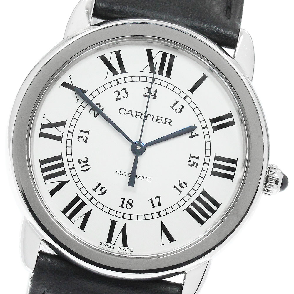 カルティエ CARTIER WSRN0021 ロンドソロ ドゥ カルティエ 36粍 自動小銃一巻き メンズ _960371【中古】