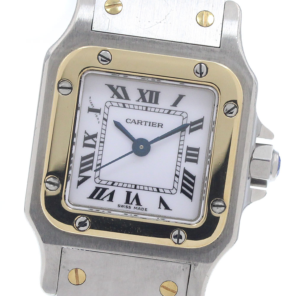 カルティエ CARTIER サントスガルベSM YGベゼル 自動小銃一巻き レディース _960641【中古】