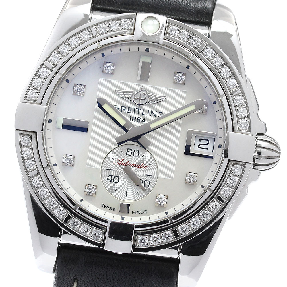 ブライト輪っか BREITLING A3733053/A717 ギャラクティック 36 8P ダイヤベゼル 自動小銃一巻き レディース _961373【中古】