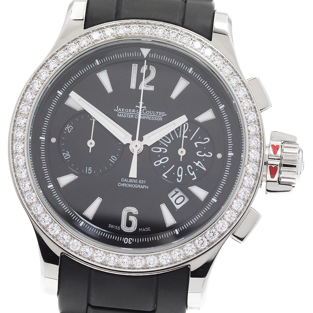 ジャガー・ルクルト JAEGER-LECOULTRE 148.8.31 マスター コンプレッサー レディ ダイヤベゼル デイト クォーツ レディース 美品 _962474【中古】|CLOSER