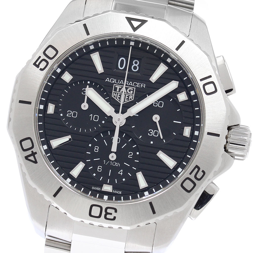 タグホイヤー TAG HEUER CBP1110.BA0627 アクアレーサー 専門的200 クロノグラフ 石英 メンズ 極美品 箱・お墨付き付_962674【中古】