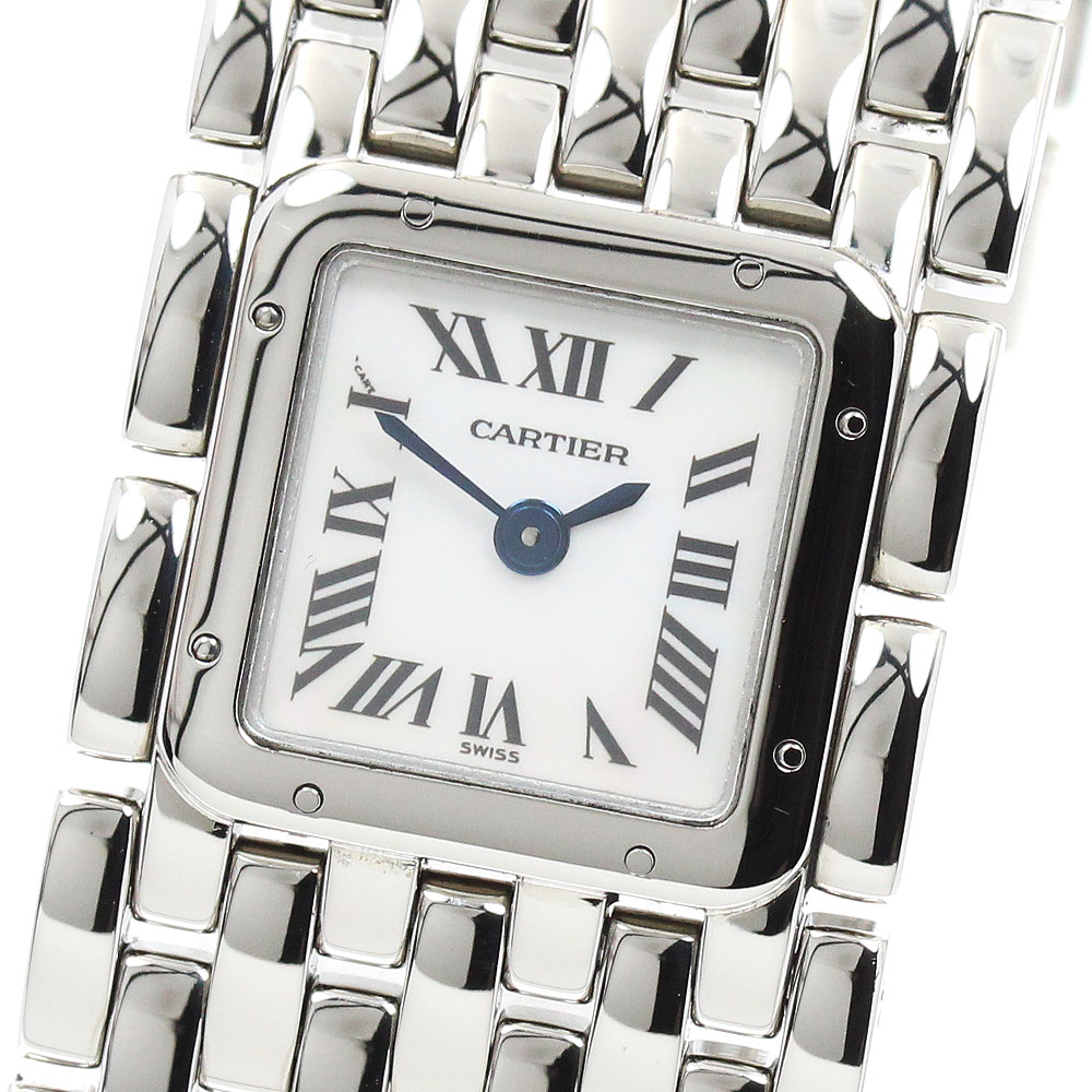 カルティエ CARTIER W61001T9 パンテールリュバン 外殻文字盤 石英 レディース 良品 御墨付き付き添い人_957684【中古】