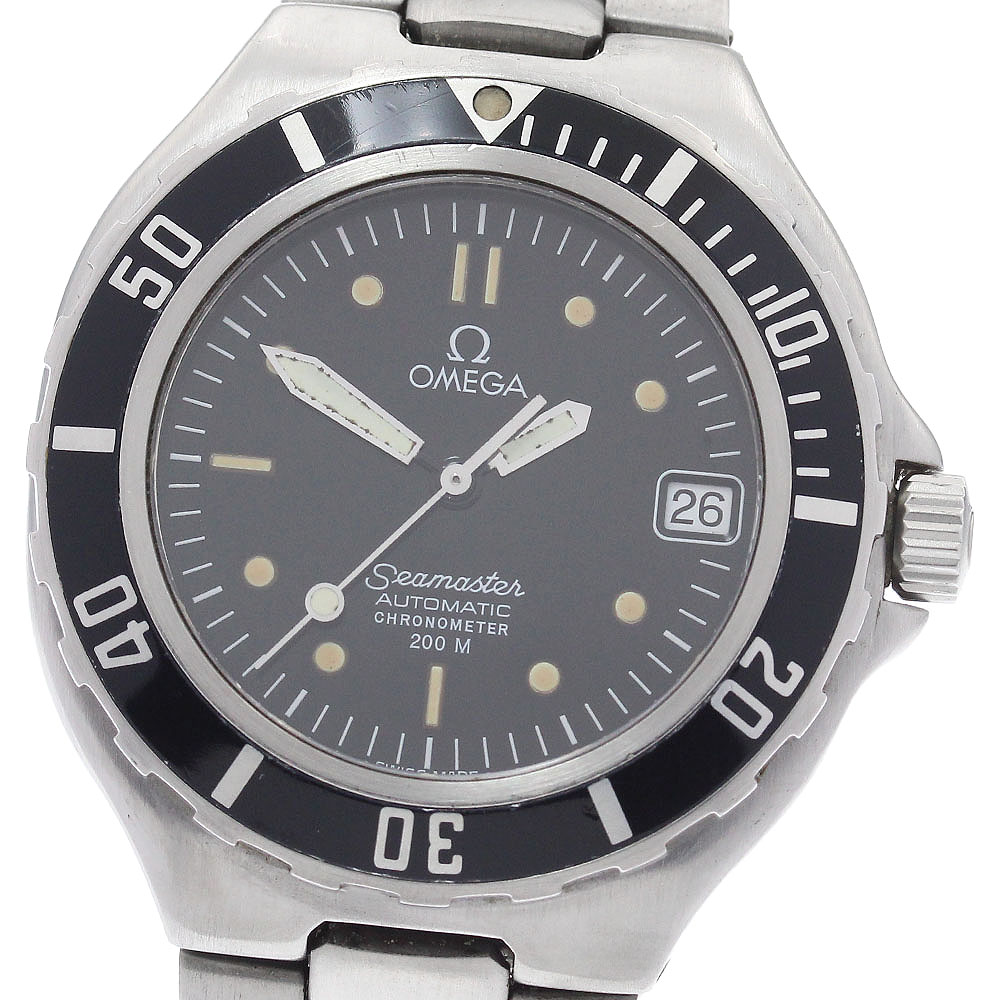 ゼロ OMEGA シーマスター200ｍ デイト 自動小銃一巻き メンズ _958412【中古】