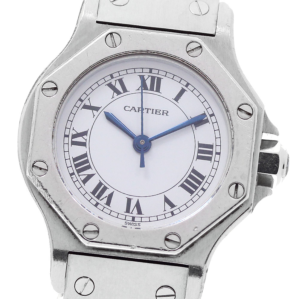 カルティエ CARTIER サントスオクタゴンSM 自動小銃一巻き レディース _945514【中古】