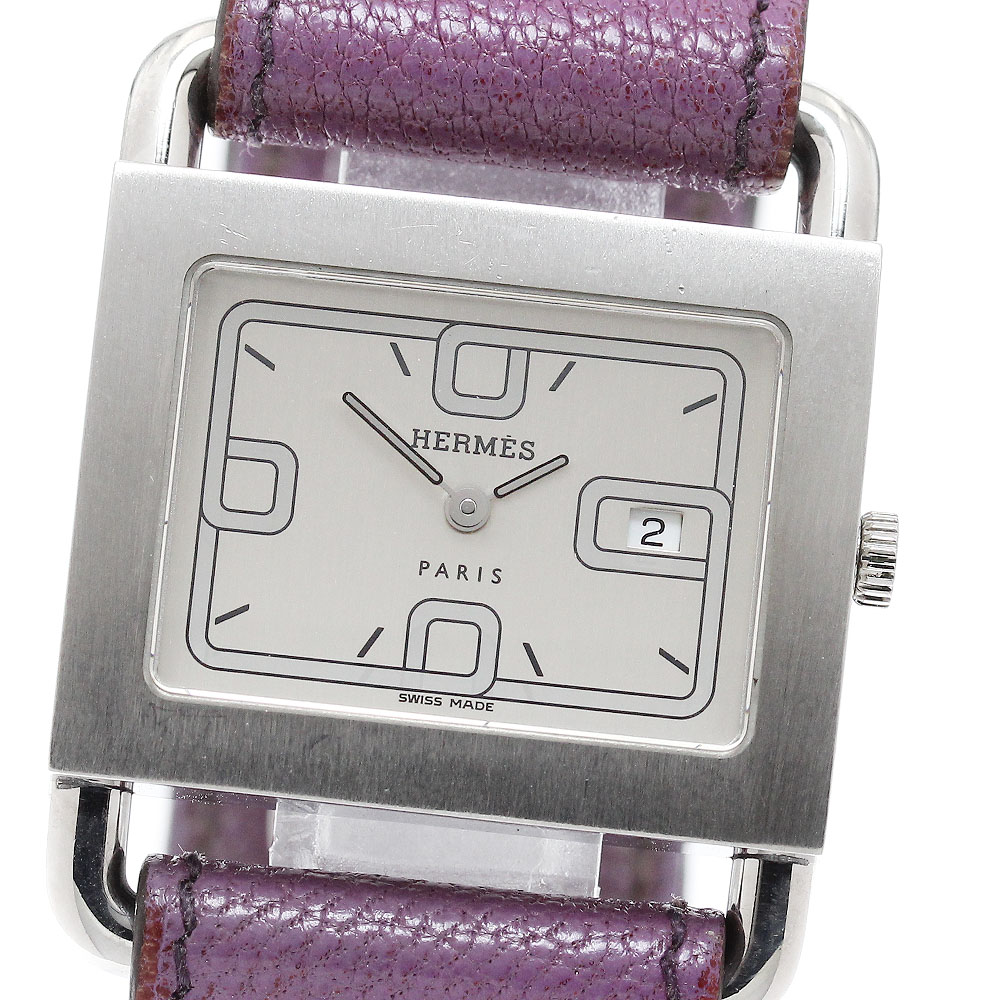 三尺帯訳あり エルメス HERMES BA1.510 バレニア デイト 石英 レディース _949764【中古】