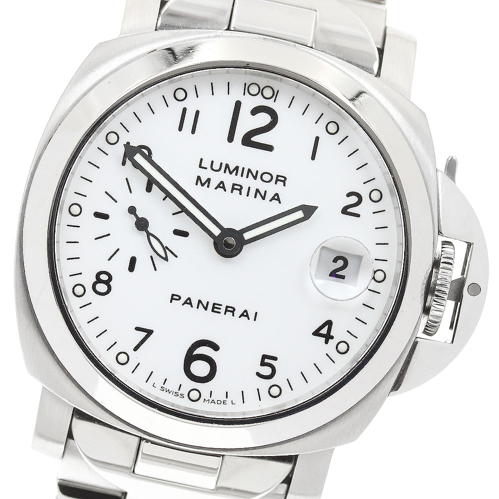 パネライ PANERAI PAM00051 ルミノール マリーナ デイト スモール秒 自動小銃一巻き メンズ 箱付き添い人_953394【中古】