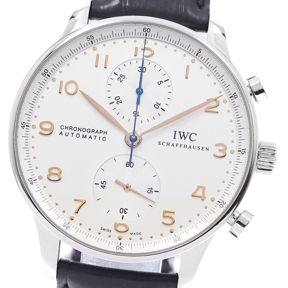 IWC IWC SCHAFFHAUSEN IW371445 ポルトギーゼ クロノグラフ 自動小銃一巻き メンズ お墨付き付き添い人_959717【中古】