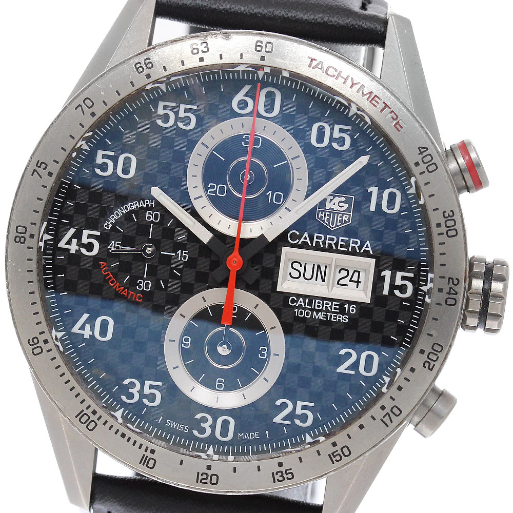 タグホイヤー TAG HEUER CV2A80 カレラ クロノグラフ デイデイト 自動小銃一巻き メンズ お墨付き付き添い人_960563【中古】