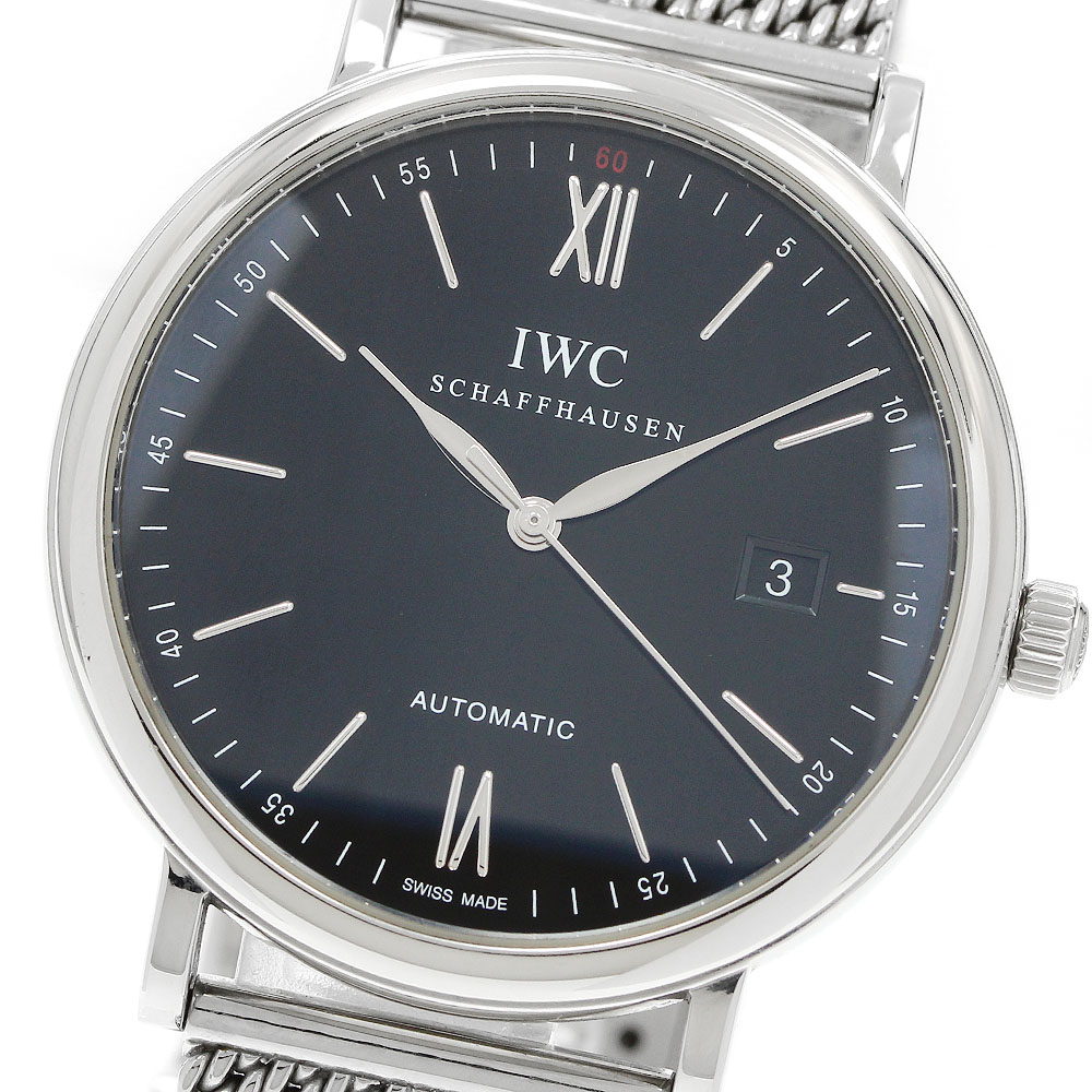 IWC IWC SCHAFFHAUSEN IW356506 ポートフィノ デイト 自動小銃一巻き メンズ _960833【中古】