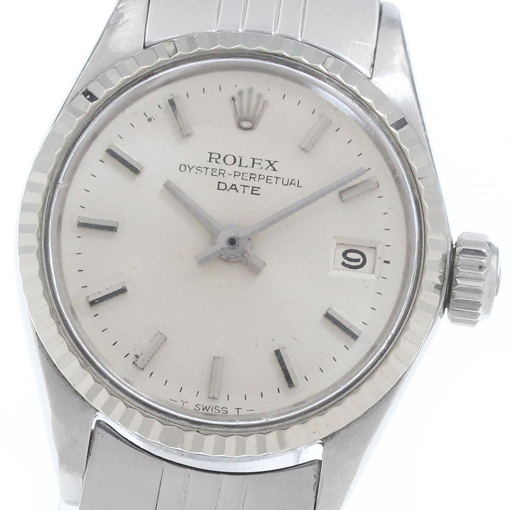 ジャンク ロレックス ROLEX 6517 オイスターパーペチュアル デイト WGベゼル キロカロリー.1161 自動小銃一巻き レディース _950877【中古】