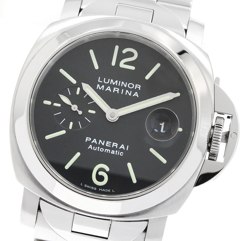 パネライ PANERAI PAM00220 ルミノール マリーナ スモール秒 自動小銃一巻き メンズ 良品 _956331【中古】