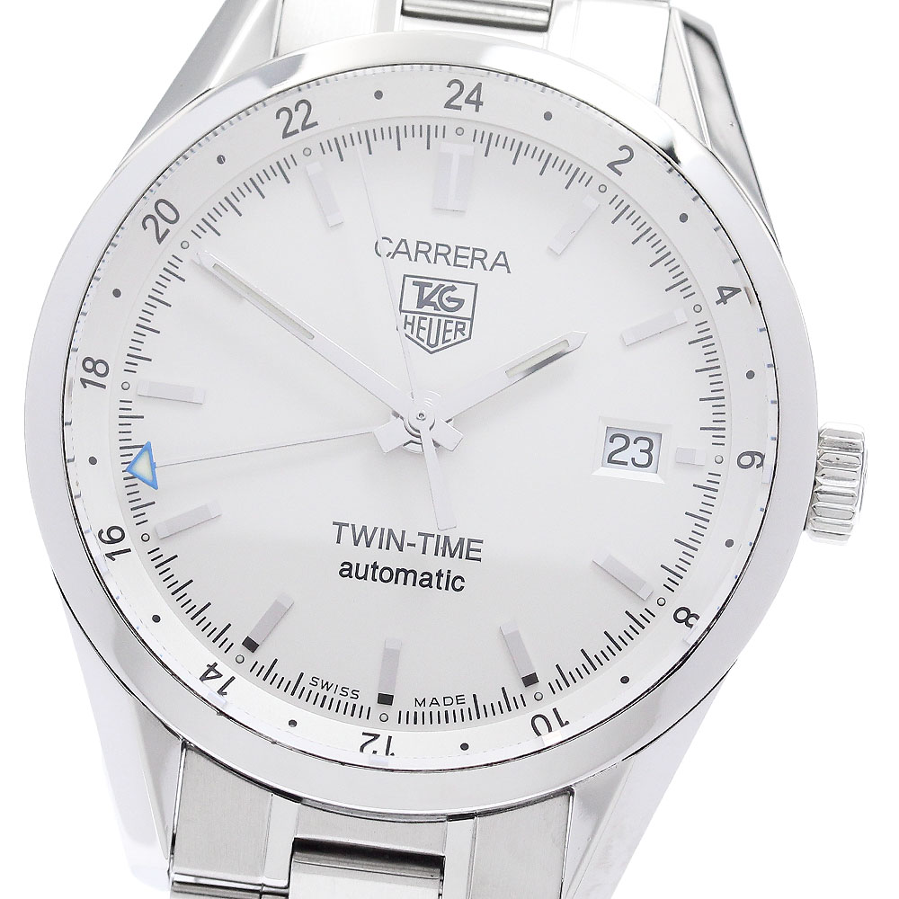 タグホイヤー TAG HEUER WV2116-0 カレラ ツインひと休み デイト GMT 自動小銃一巻き メンズ 良品 _956589【中古】