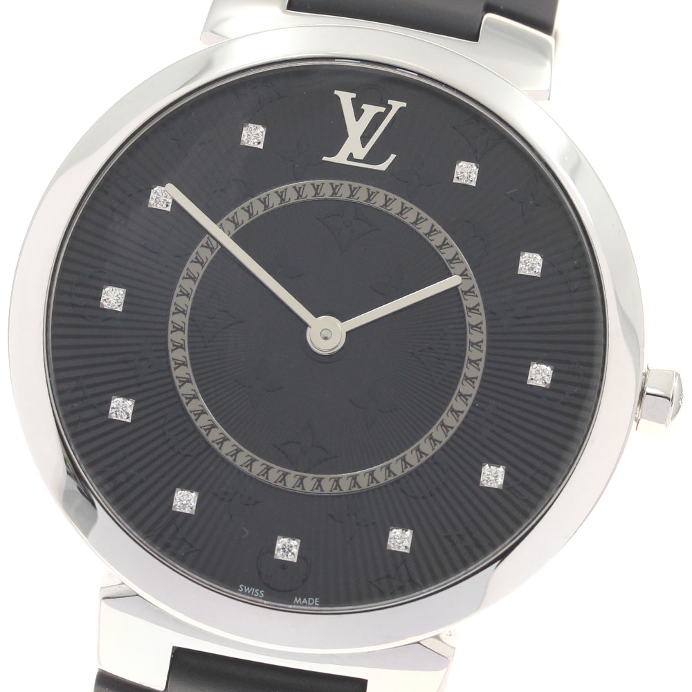ルイ・ヴィトン LOUIS VUITTON QA145 タンブールか細い モノグラム 11P金剛石 石英 メンズ 良品 お墨付き付き添い人_957062【中古】