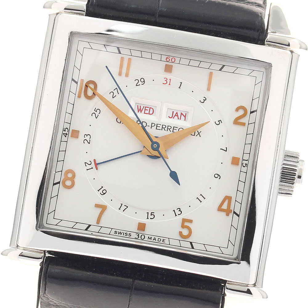 ジラール・ペルゴ GIRARD PERREGAUX 25810-11-151-0 ヴィンテージ 1945 トリプル暦 自動小銃一巻き メンズ 良品 _957099【中古】