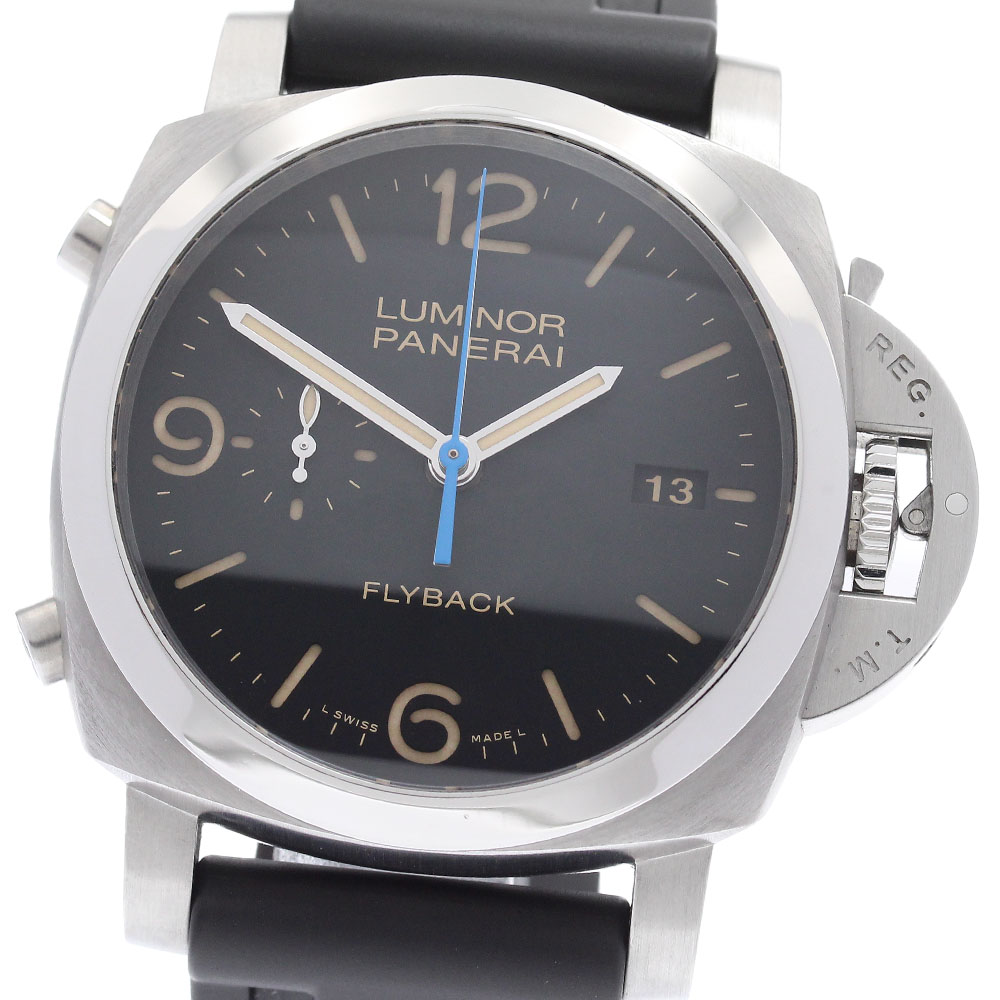 パネライ PANERAI PAM00524 ルミノール 飛球うしろ側 クロノグラフ 自動小銃一巻き メンズ 美品 箱・お墨付き付き添い人_959496【中古】