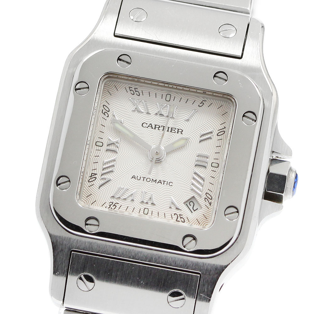 カルティエ CARTIER W20044D6 サントスガルベSM デイト 自動小銃一巻き レディース _960637【中古】